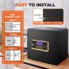 Picture of RYCUZO 2.5 Cuft Safe Box, Digital Keypad Home Security Safe With Fireproof Waterproof Bag & Adjustable Shelf