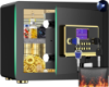 Picture of RYCUZO 1.5 Cuft Home Security Safe Box with Digital Keypad, Adjustable Shelf, Fireproof & Waterproof Bag