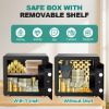 Picture of RYCUZO 1.5 Cuft Home Security Safe Box with Digital Keypad, Adjustable Shelf, Fireproof & Waterproof Bag