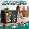 Picture of RYCUZO 1.5 Cuft Home Security Safe Box with Digital Keypad, Adjustable Shelf, Fireproof & Waterproof Bag